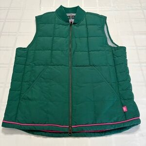 Heathlander Mens / Unisex Sz L Golf Insulated Climate Drop Quilted Vest Full Zip